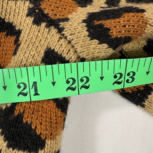 Talbots Wool Blend Leopard Print Open Front Sweater Blazer - Picture 7 of 14